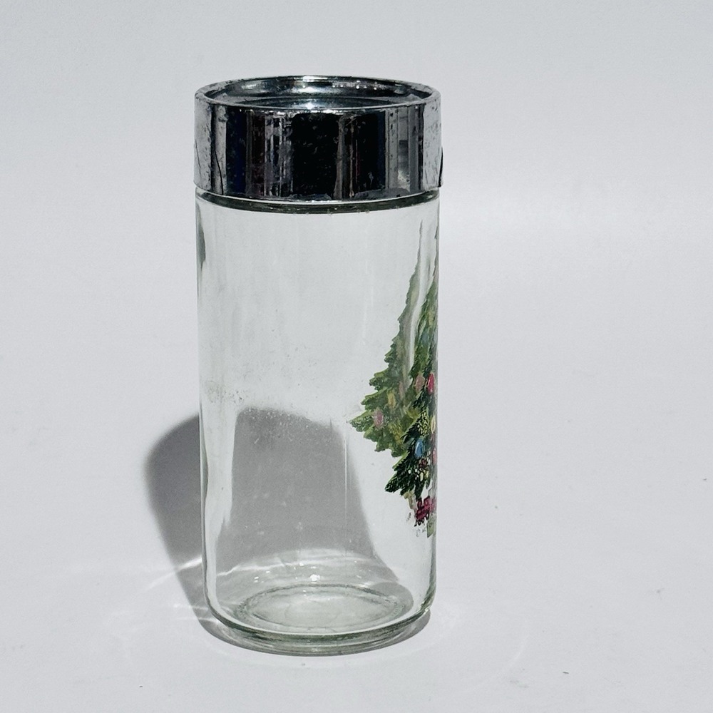 Vintage Carlton Christmas Tree Shaker w Silver Plastic Lid Replacement Read - Picture 2 of 6